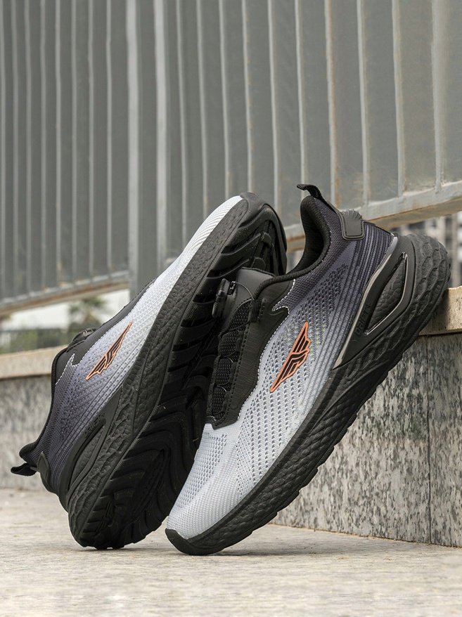 Redtape Dial Lace Athleisure Sport Shoes For Men | Black Hblue Edition