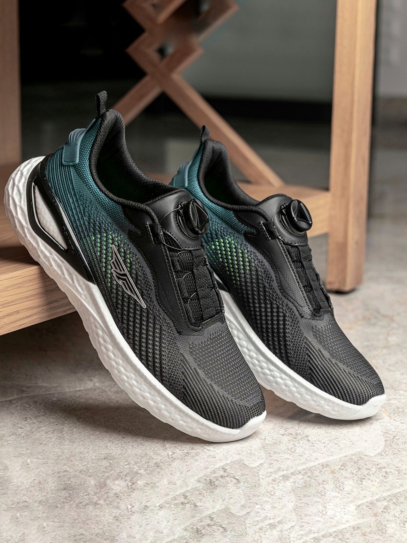 Redtape Dial Lace Athleisure Sport Shoes For Men | Black PEET Edition