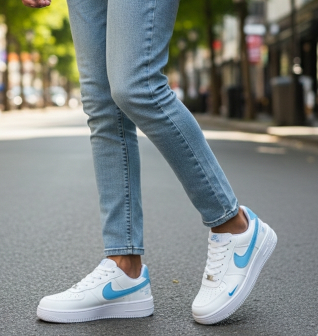 NIKE 𝐒𝐧𝐞𝐚𝐤𝐞𝐫(WHITE SKY BLUE LOGO)