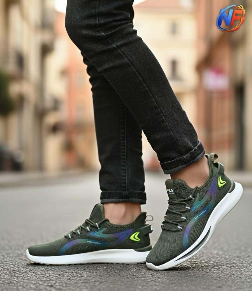 Fila 𝐋𝐢𝐠𝐡𝐭 𝐖𝐞𝐢𝐠𝐡𝐭 𝐒𝐩𝐨𝐫𝐭𝐬 & 𝐑𝐮𝐧𝐧𝐢𝐧𝐠 𝐒𝐡𝐨𝐞𝐬 (OLIVE)