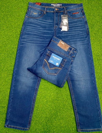 ROOKIES KNIT DENIM JEANS PANT (Light blue)_img_0